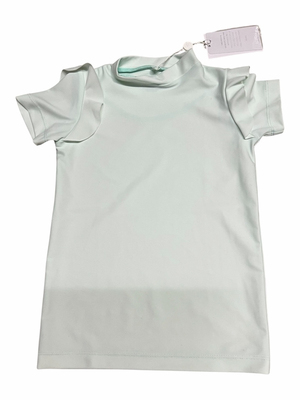 NEW Mikoh Mini Girl’s short sleeve rash guard swim shirt in light green Size M